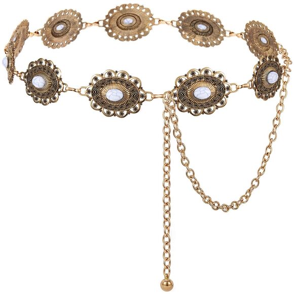 Accessories - 1664 Women Boho Chain Belts For Dresses Jeans Western Cowgirl Waist Links